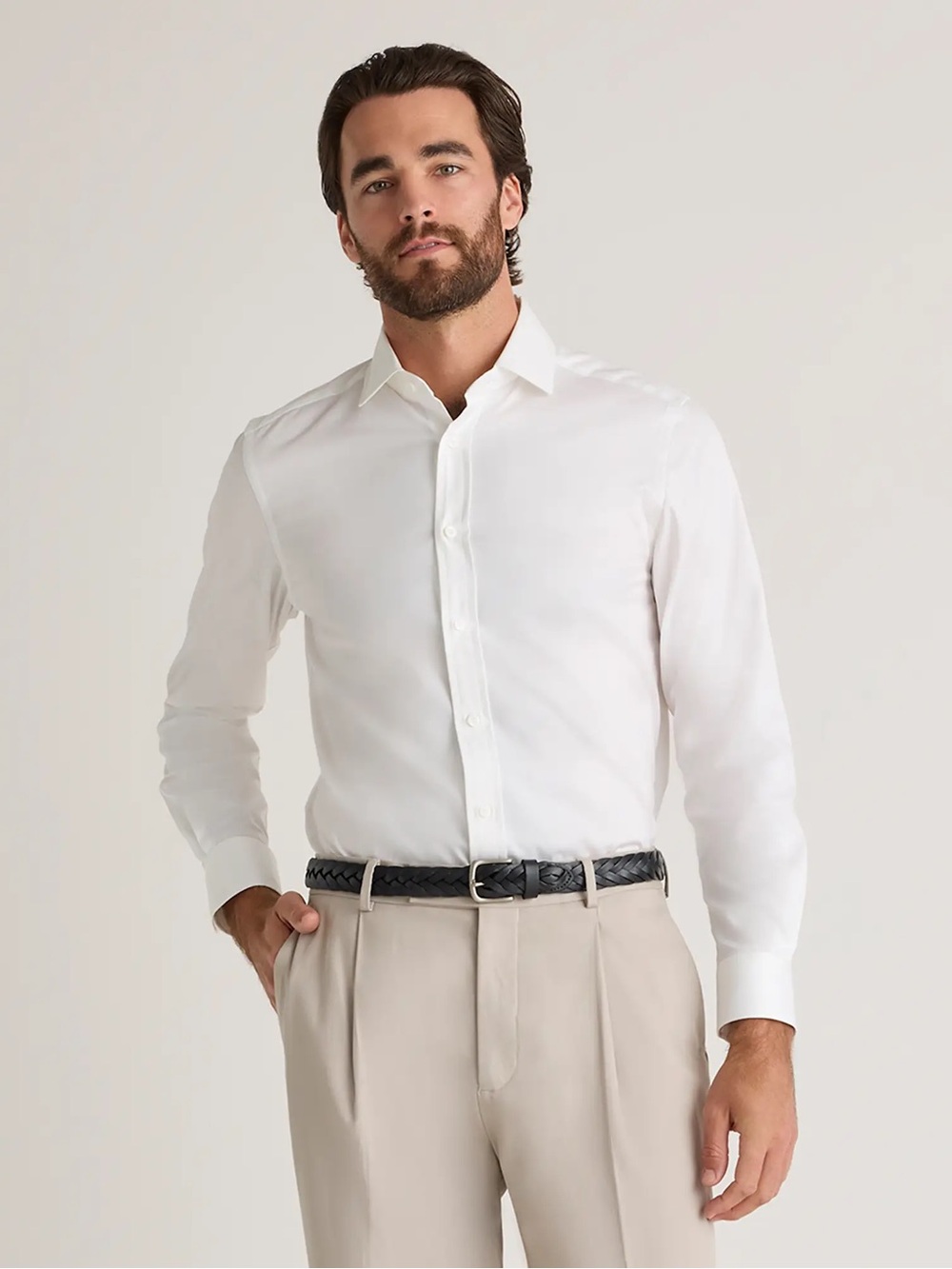 Quince Organic Cotton Stretch Twill Dress Shirt White XL